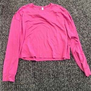 Women's Pink Long Sleeve Top